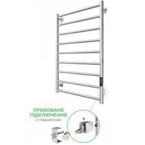 Полотенцесушитель электрический Марио Урбан-I 810x500/85 TR K 2.0, в комплекте с кабелем и вилкой и набором для скрытого подкл., сатин 110 Вт, фото №4