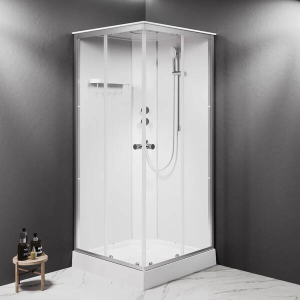 Душевая кабина AM.PM X-Joy W94C-403-090MT 90х90 см профиль хром матовый, прозрачное стекло, с поддоном, фото 1
