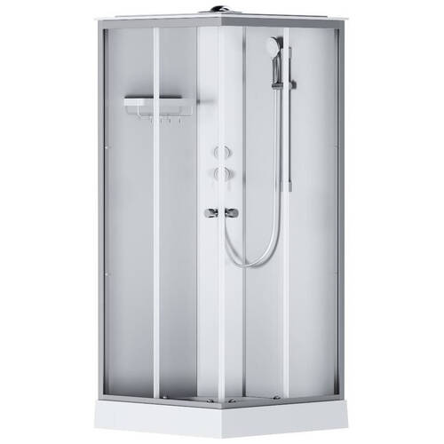 Душевая кабина AM.PM X-Joy W94C-403-090MT 90х90 см профиль хром матовый, прозрачное стекло, с поддоном, фото 2