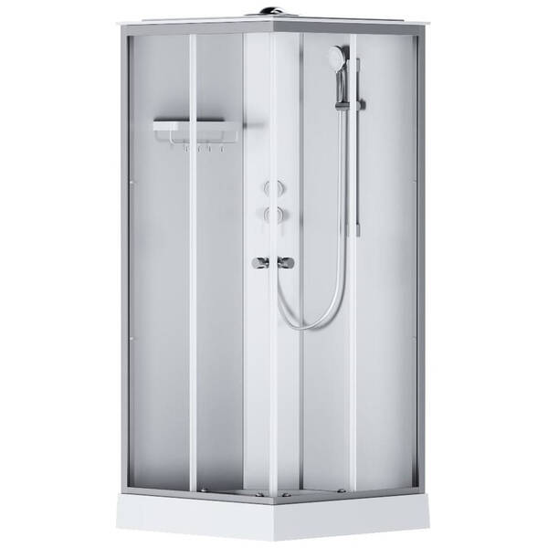 Душевая кабина AM.PM X-Joy W94C-403-090MT 90х90 см профиль хром матовый, прозрачное стекло, с поддоном, фото 2