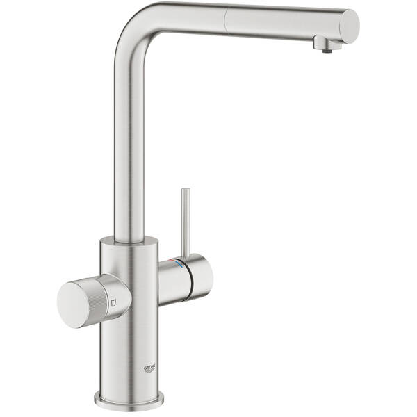 Змішувач для кухні Grohe Blue Pure Minta 30590DC0 для подачі технічної і фільтрованої води, суперсталь, фото 2