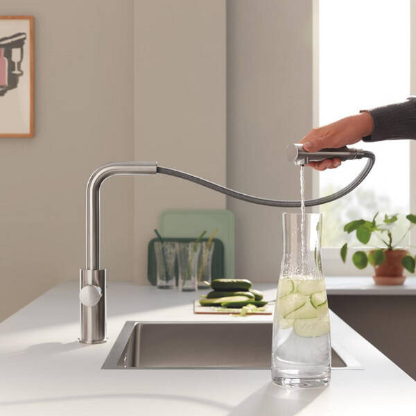 Змішувач для кухні Grohe Blue Pure Minta 30590DC0 для подачі технічної і фільтрованої води, суперсталь, фото 1