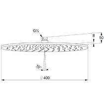 Верхний душ Kludi A-Qa 64340N0-00 400 мм, брашированное золото, фото №2