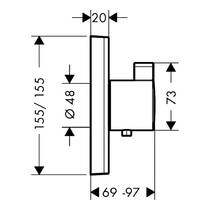 Змішувач прихованого монтажу для душу Hansgrohe ShowerSelect Highflow 15760990 з термостатом, золото полірований, фото №2
