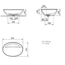 Раковина PAA Perla IPERL/01 51 см на столешницу, цвет Clay Glossy (терракот глянцевый), фото №2