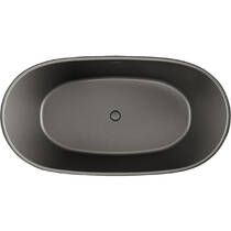 Ванна зі штучного каменю PAA Amore Silkstone VAAMS/01 160х85 см зі зливом/переливом click-clack, графіт, фото №2