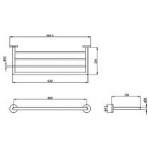 Полка Genwec Creta series GW05 52 04 02 для полотенец, нержавеющая сталь, фото №2