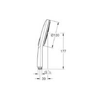 Ручний душ Grohe Rainshower SmartActive 130 26574A00 графіт темний, фото №2