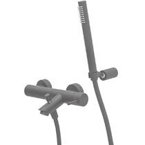 Змішувач для ванни Paffoni Light LIG 023 MG з ручним душем, колір - mercury grey, фото №1