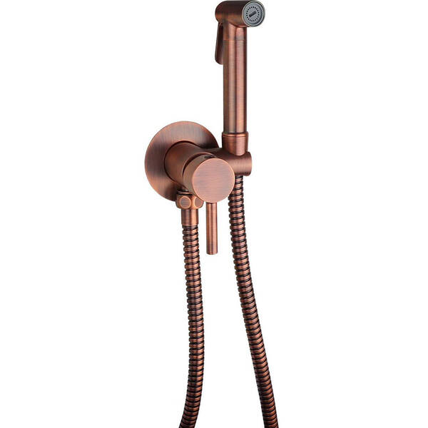 Гігієнічний душ Paffoni Tweet Round Mix Tondo ZDUP110RMSP зі змішувачем, колір - brushed copper