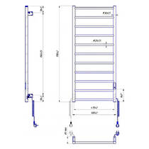 Рушникосушарка електрична Mario Урбан-I 1110x500/85 TR K 2.0 1100х500 мм білий глянець 125 Вт, фото №3
