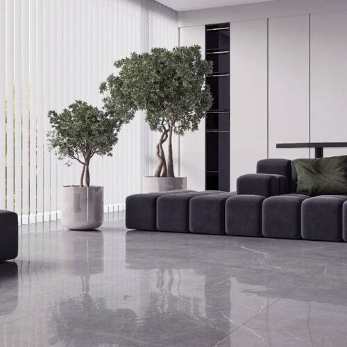 Керамогранит Almera ceramica-2 P75050f Dark Grey 75x150 см, фото 2