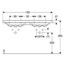 Раковина Geberit iCon Light 501.838.00.3 подвійна 120 см, фото №3