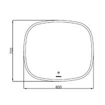 Зеркало Аква Родос Callisto 80x70 см sensor с LED-подсветкой, фото №5