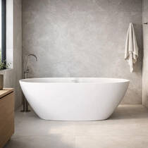 Ванна зі штучного каменю Silkstone PAA Perla VAPERLS175/00 175х76 см, з інтегрованим сифоном, білий мат, фото №1