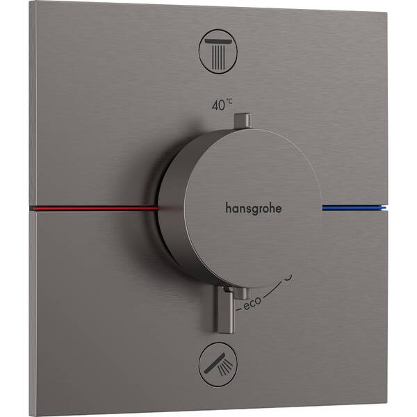 Смеситель скрытого монтажа для душа Hansgrohe ShowerSelect Comfort E 15572340 с термостатом, хром черный матовый, фото 1