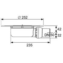 Душовий трап TECE TECEdrainpoint S 3601404 DN 50 екстра-плоский, з універсальним фланцем Seal System, одновихідний, фото №4