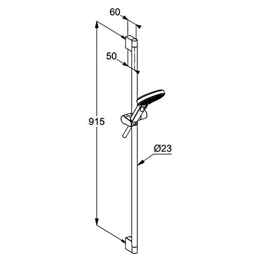 Душевой набор Kludi Dive 6993039-00 черный матовый, фото 2