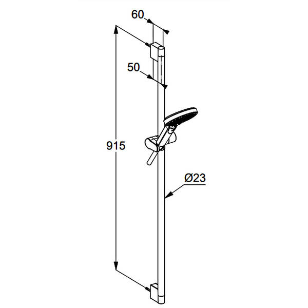 Душевой набор Kludi Dive 6993039-00 черный матовый, фото 2