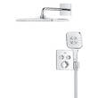 Душова система прихованого монтажу Grohe Grohtherm SmartControl 34865000 з термостатом, на 2 виходи, хром, фото 3