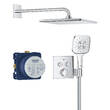 Душова система прихованого монтажу Grohe Grohtherm SmartControl 34865000 з термостатом, на 2 виходи, хром, фото 1