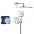 Душова система прихованого монтажу Grohe Grohtherm SmartControl 34865000 з термостатом, на 2 виходи, хром, фото 2