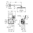 Душова система прихованого монтажу Grohe Grohtherm SmartControl 34865000 з термостатом, на 2 виходи, хром, фото 4