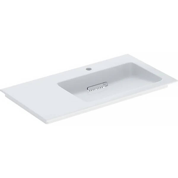 Раковина Geberit One CleanDrain 505.009.00.1 з полицею ліворуч, 90 см, фото 1