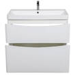 Тумба Аква Родос Амеріна 22915 підлогова білий глянець з раковиною Deep 90 см, фото 4