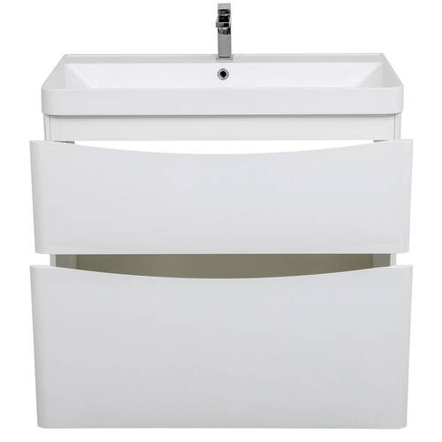 Тумба Аква Родос Амеріна 22915 підлогова білий глянець з раковиною Deep 90 см, фото 4