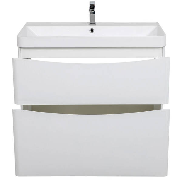 Тумба Аква Родос Амеріна 22915 підлогова білий глянець з раковиною Deep 90 см, фото 4