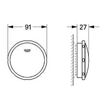 Накладка на сифон для ванны Grohe Talento 19025000 хром, фото №3