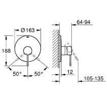 Змішувач прихованого монтажу для душу Grohe Essence 19286DL1 теплий захід сонця (брашоване рожеве золото), фото №2