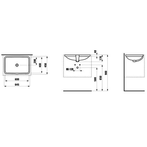 Раковина Laufen Pro S H8119694001091 60 см белый глянец, фото 2