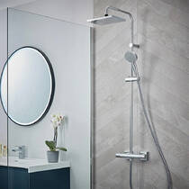 Душевая система Hansgrohe Vernis Shape Showerpipe 230 1jet EcoSmart 26097000 с термостатом, хром, фото №3