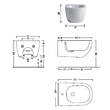 Біде підвісне Nic Design Pin 004 706 051 колір Sabbia матовий, фото 3
