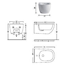 Біде підвісне Nic Design Pin 004 706 051 колір Sabbia матовий, фото №3