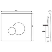 Клавіша змиву Cersanit Tech Line Base Circle білий, фото №2