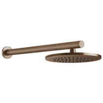 Верхний душ Gessi Minimalistic Shower 54149-708 для настенного монтажа, поворотный с петлей, медь матовая, фото №1