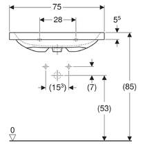 Раковина Geberit iCon Light 501.835.00.3 75 см, фото №3