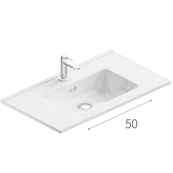 Тумба Berloni Bagno Speed SPD BS 2C HDIC+LAV SKY IN CX R4H 80 см в кольорі METZ 1417 з керамічною раковиною Sky білою глянцевою, фото 2