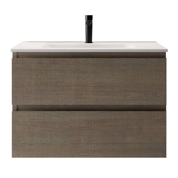 Тумба Berloni Bagno Speed SPD BS 2C HDIC+LAV SKY IN CX R4H 80 см в кольорі METZ 1417 з керамічною раковиною Sky білою глянцевою, фото 1