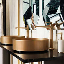 Смеситель для раковины Gessi VENTI20 65004-710 высокий, Brass PVD, фото №4