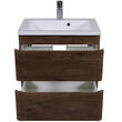 Тумба Аква Родос Акцент 7682 консольна каштан з раковиною Альфа 70 см, фото 5