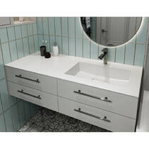 Раковина Miraggio Erica 1200 R Miramarble 120 см белый матовый, фото №5