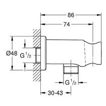 Шланговое подключение Grohe Rainshower 26658AL0 с держателем для душа, графит, фото №4