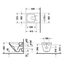 Унітаз підвісний Duravit DuraStyle 45510900A1 із сидінням Soft Close, білий глянець, фото №2