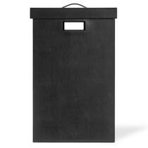 Корзина для белья с крышкой Decor Walther Brownie WB 0924960 искусственная кожа, черная, фото №1