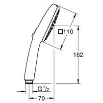 Ручний душ Grohe Tempesta Cube 110 26746003 2 режими струменю, фото №6