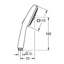 Ручной душ Grohe Tempesta Cube 110 267462433 2 режима струи, черный матовый, фото №6